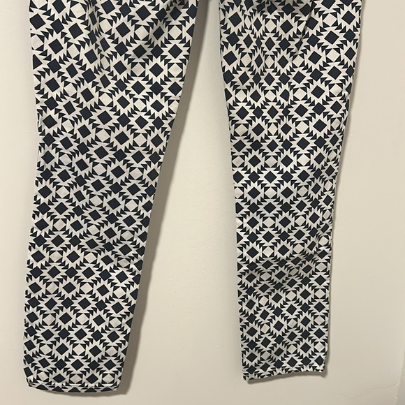 J Crew Toothpick Ankle Geometric Patterned Pants Size 28 - Picture 6 of 6